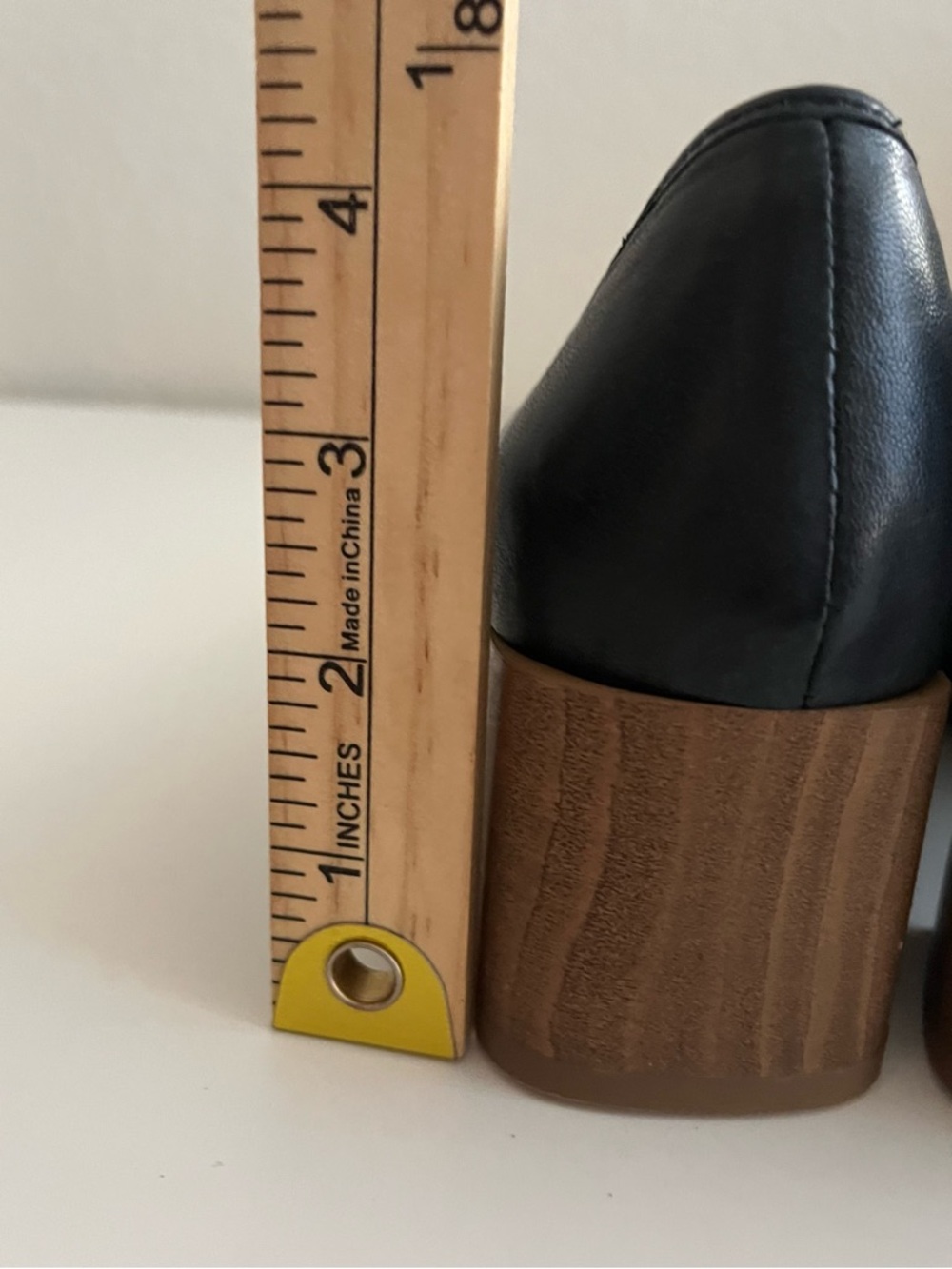 Franco Sarto Black Leather Block Heel Pumps 6M - Picture 9 of 16